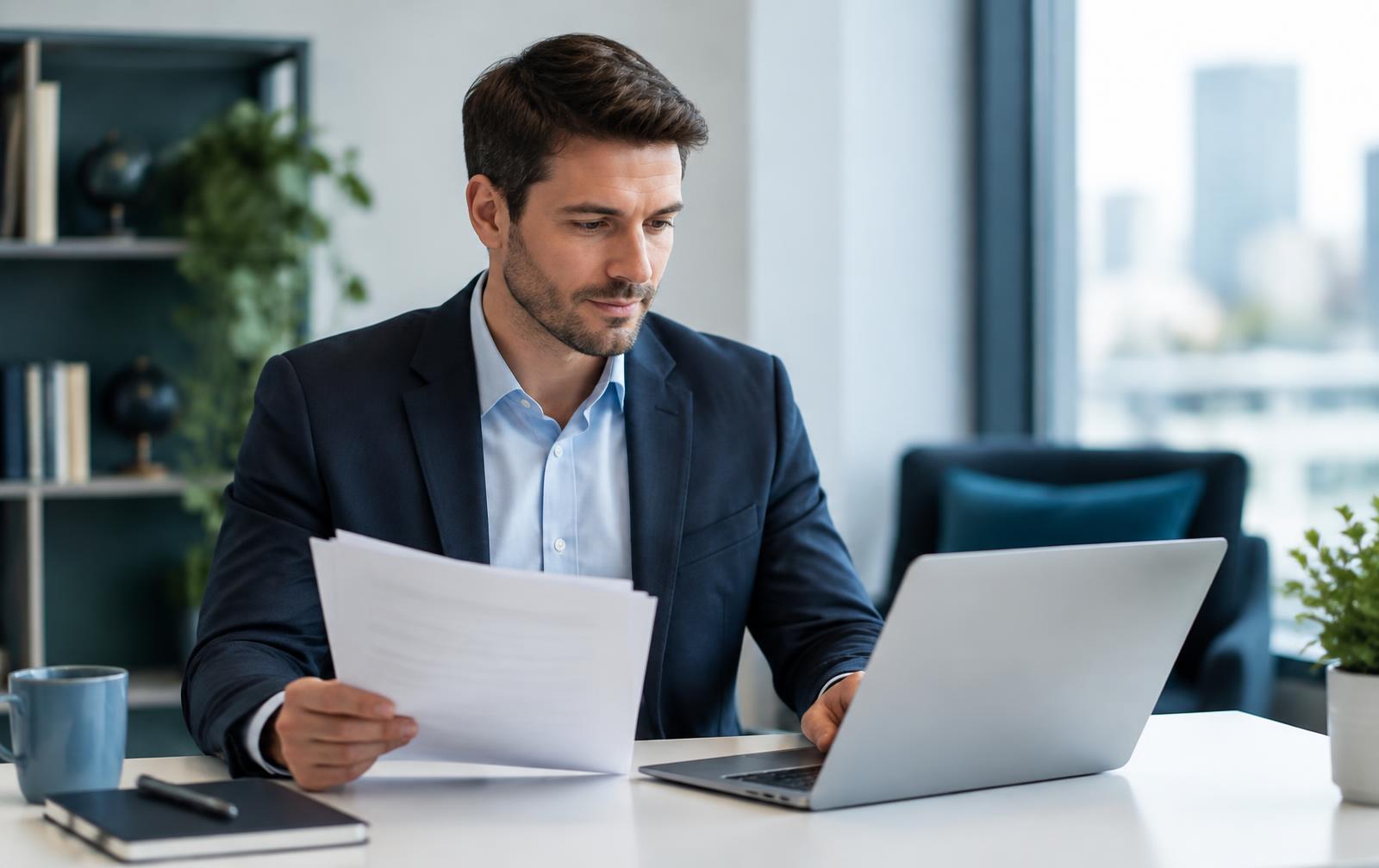A fund manager reviewing investor documents